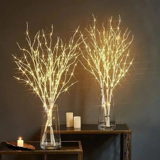 Hallow Bells® White Birch Branch Light with Battery Operated For Christmas Party