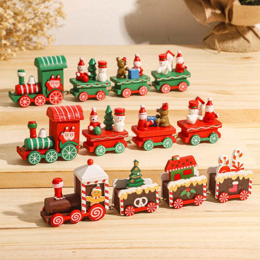 Hallow Bells® Christmas Wooden Train Decorations For Home