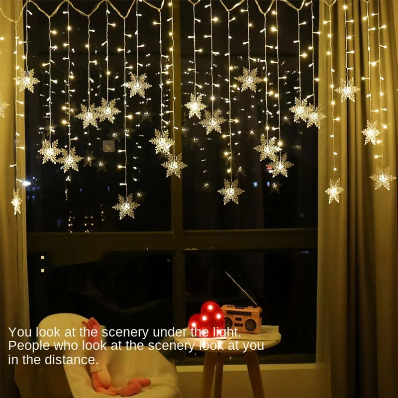 Hallow Bells® Christmas Snowflakes LED String Lights