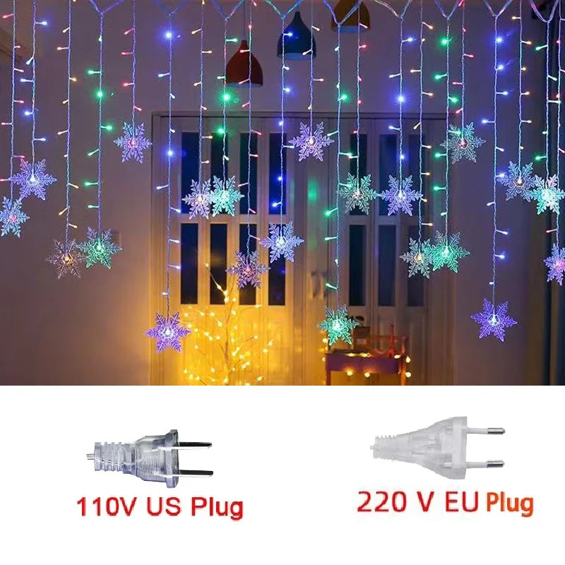 Hallow Bells® Christmas Snowflakes LED String Lights