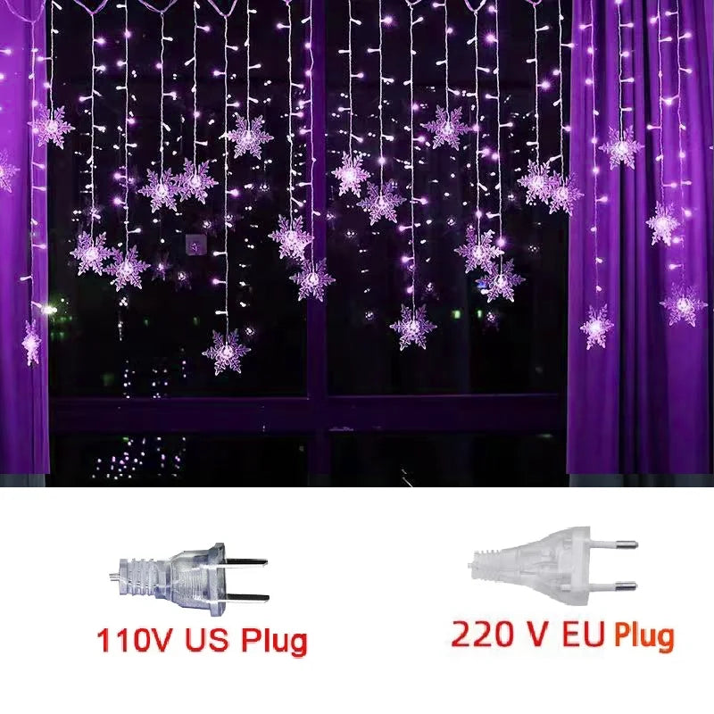 Hallow Bells® Christmas Snowflakes LED String Lights