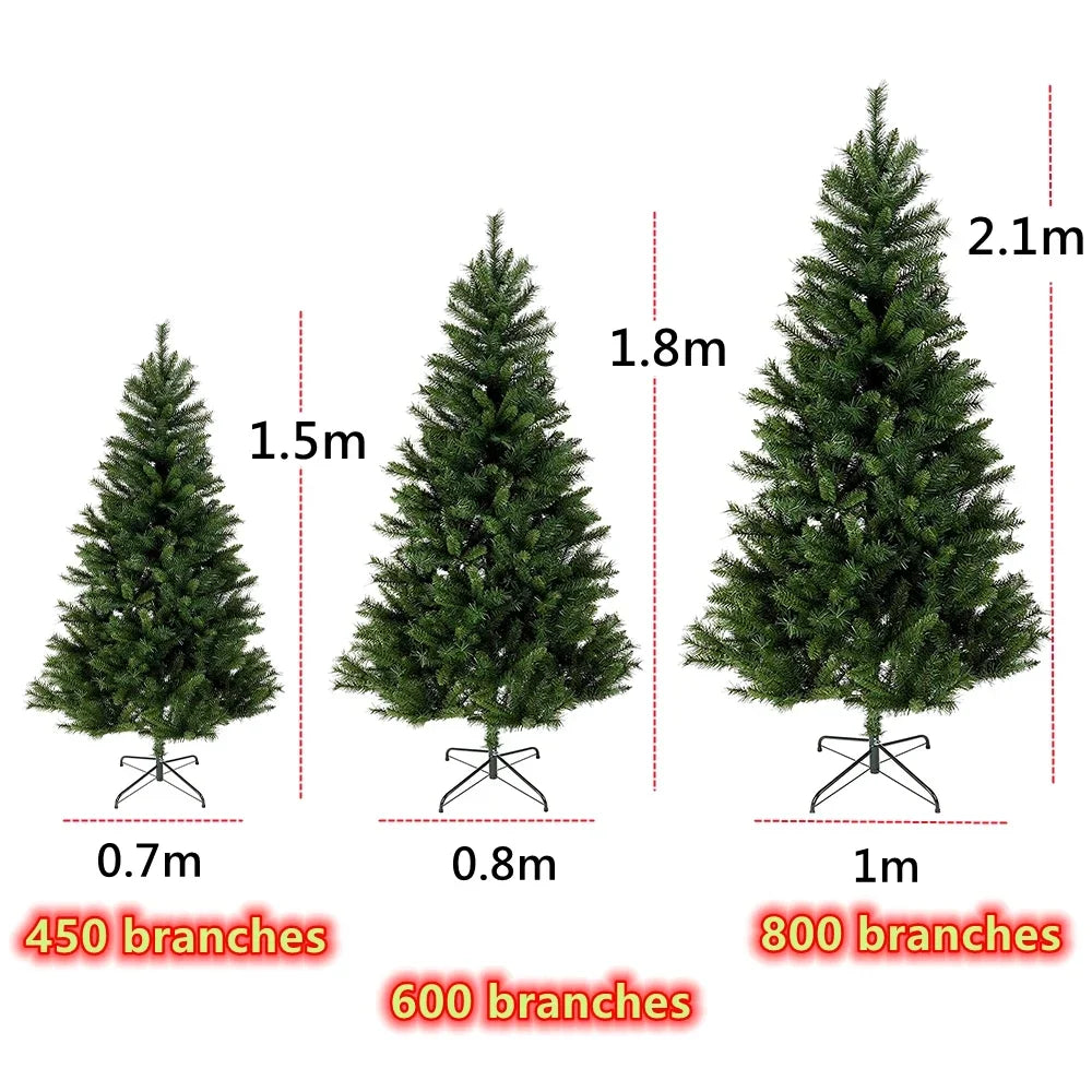 Hallow Bells® 2.1m Christmas Tree with 800 Tips Folding Stable