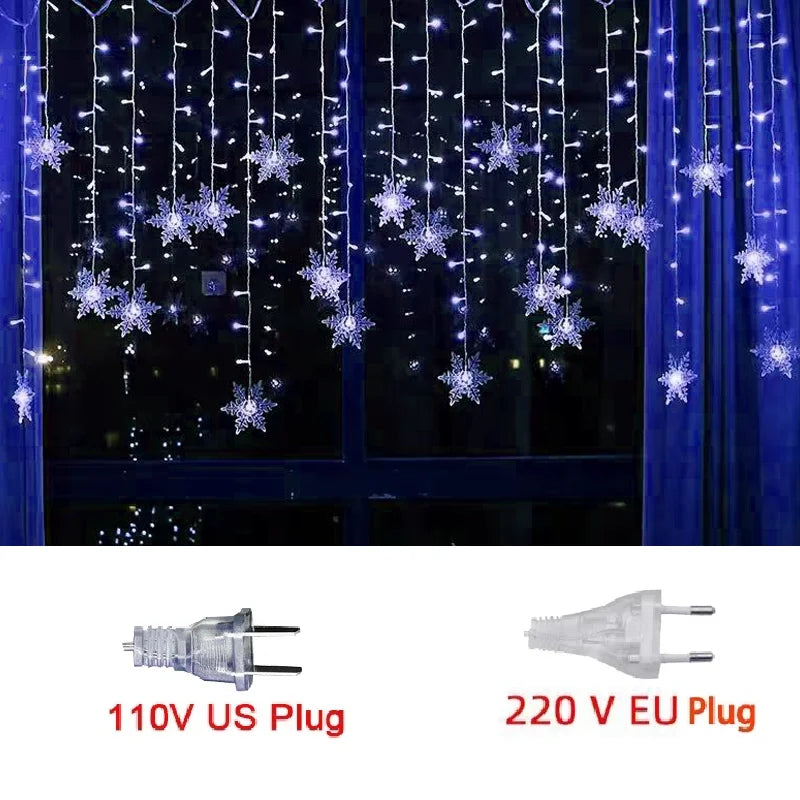 Hallow Bells® Christmas Snowflakes LED String Lights