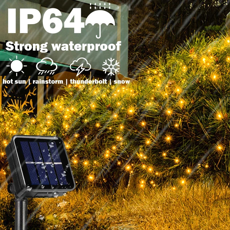 Hallow Bells® Solar String Lights for Outdoor with Waterproof