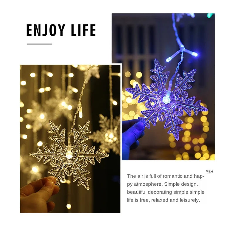 Hallow Bells® Christmas Snowflakes LED String Lights