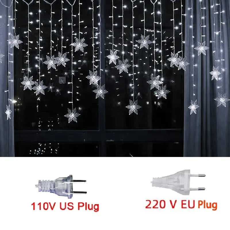 Hallow Bells® Christmas Snowflakes LED String Lights