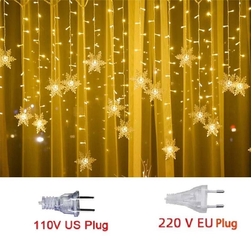 Hallow Bells® Christmas Snowflakes LED String Lights